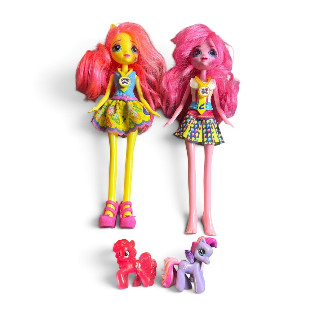 Hasbro My Little Pony Equestria Girls Doll Lot Fluttershy Pinkie Pie